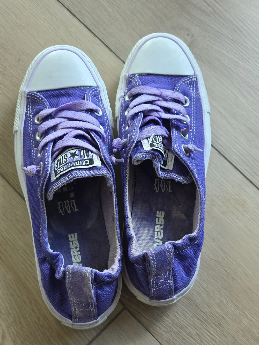 Converse Women's Purple Canvas Low-Top Sneakers - Picture 4 of 10